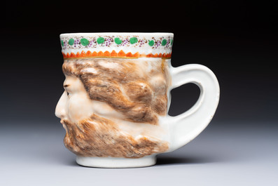 A rare Chinese export porcelain 'Neptune' mug, Qianlong, ca. 1785