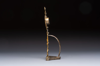 An Italian gilt-bronze reliquary with openworked decoration, 18th C.