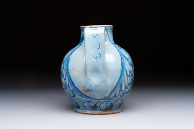 An Italian maiolica wet drug jar, Venice, dated 1573