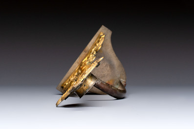 An Italian gilt-bronze reliquary with openworked decoration, 18th C.