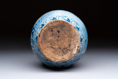 An Italian maiolica wet drug jar, Venice, dated 1573
