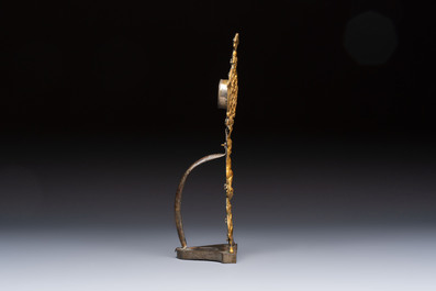 An Italian gilt-bronze reliquary with openworked decoration, 18th C.