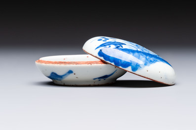 A varied collection of 18 Chinese famille rose, blue and white wares, 18/19th C.