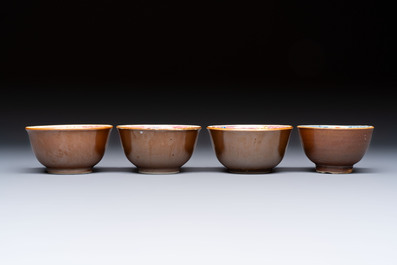 A varied collection of 18 Chinese famille rose, blue and white wares, 18/19th C.