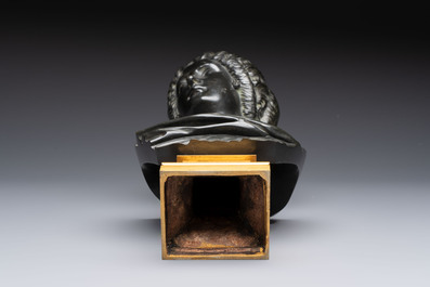 A parcel-gilt bronze bust of a Roman woman, possibly Livia Drusilla or Agrippina the Elder, France, Empire period, early 19th C.