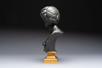 A parcel-gilt bronze bust of a Roman woman, possibly Livia Drusilla or Agrippina the Elder, France, Empire period, early 19th C.