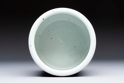 A varied collection of nine Chinese blue, white and famille rose wares, Kangxi and later