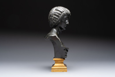 A parcel-gilt bronze bust of a Roman woman, possibly Livia Drusilla or Agrippina the Elder, France, Empire period, early 19th C.