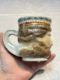 A rare Chinese export porcelain 'Neptune' mug, Qianlong, ca. 1785