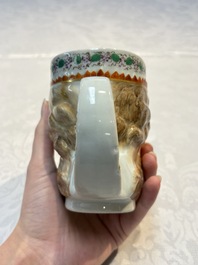 A rare Chinese export porcelain 'Neptune' mug, Qianlong, ca. 1785