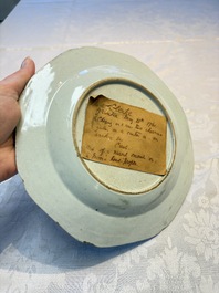 A Chinese famille rose armorial plate with the arms of Clerke for the English market, Qianlong, ca. 1765