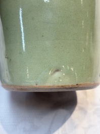 A Chinese celadon-glazed 'Kinuta' vase, Qing