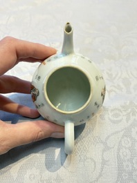 A Chinese famille rose 'Wu Shuang Pu' teapot and cover, 19th C.