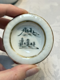 A Chinese famille rose teapot and cover, Tongzhi mark and of the period