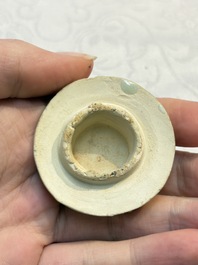 A Chinese qingbai ewer and cover, Yuan