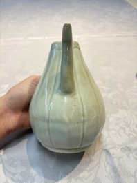 A Chinese qingbai ewer and cover, Yuan
