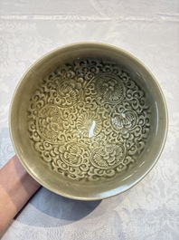 A fine Chinese Yaozhou 'Chrysanthemum' bowl, Northern Song