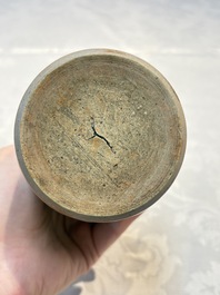 A Chinese celadon-glazed 'Kinuta' vase, Qing