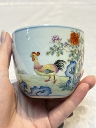 A Chinese famille rose 'Chicken' cup, Qianlong mark, Republic