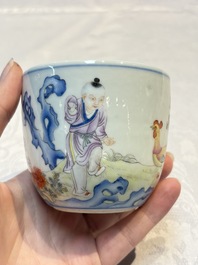 A Chinese famille rose 'Chicken' cup, Qianlong mark, Republic