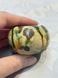 A small Chinese sancai water pot, Tang