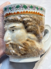 A rare Chinese export porcelain 'Neptune' mug, Qianlong, ca. 1785