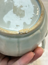 A Chinese qingbai ewer and cover, Yuan