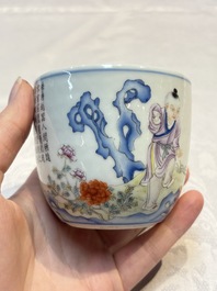 A Chinese famille rose 'Chicken' cup, Qianlong mark, Republic