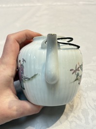 A Chinese famille rose teapot and cover, Tongzhi mark and of the period