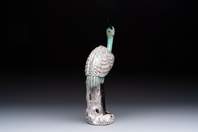 A Chinese model of a crane, 20th C.