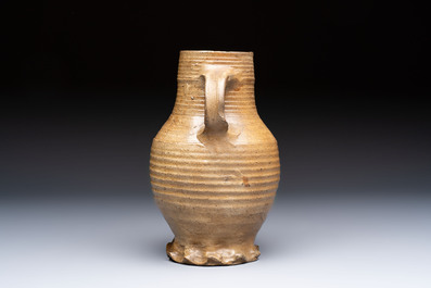 A Siegburg stoneware jug, Germany, 15th C.
