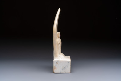 A Chinese inscribed marble stele, Northern Wei style, 20th C.