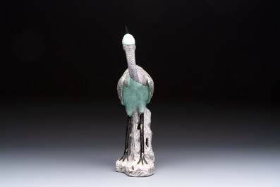 A Chinese model of a crane, 20th C.