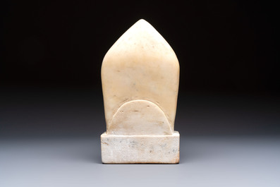 A Chinese inscribed marble stele, Northern Wei style, 20th C.