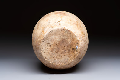 A large Egyptian alabaster jar, probably Middle Kingdom, 1987-1640 B.C.