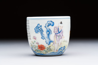 A Chinese famille rose 'Chicken' cup, Qianlong mark, Republic