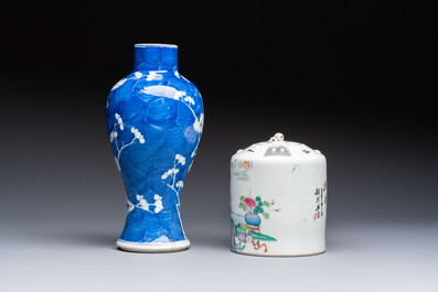 A varied collection of 11 Chinese porcelain wares, Kangxi and later