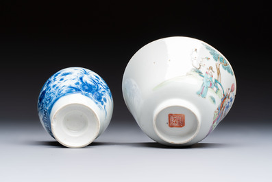 A varied collection of 11 Chinese porcelain wares, Kangxi and later