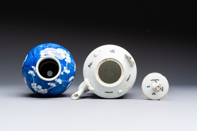 A varied collection of 11 Chinese porcelain wares, Kangxi and later