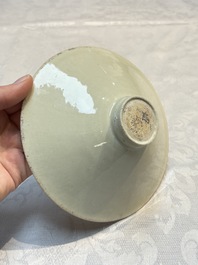 A Chinese qingbai tea bowl with incised floral design, 20th C.