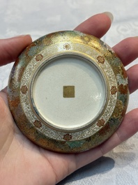 A rare and fine Japanese Satsuma box and cover, signed Yabu Meizan (1853-1934), Meiji, 19/20th C.