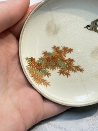 A rare and fine Japanese Satsuma box and cover, signed Yabu Meizan (1853-1934), Meiji, 19/20th C.