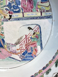 A large Chinese famille rose 'General Yang' basin, Yongzheng