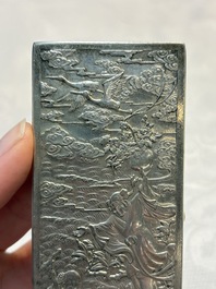 Two Chinese silver 'Eight Immortals' amulets, Zuyin 足銀 marks, 19/20th C.