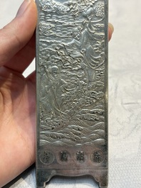 Two Chinese silver 'Eight Immortals' amulets, Zuyin 足銀 marks, 19/20th C.