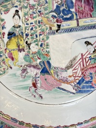 A large Chinese famille rose 'General Yang' basin, Yongzheng