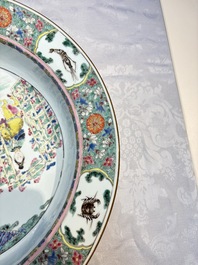 A large Chinese famille rose 'General Yang' basin, Yongzheng
