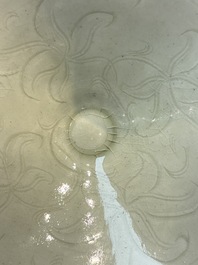 A Chinese qingbai tea bowl with incised floral design, 20th C.