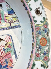 A large Chinese famille rose 'General Yang' basin, Yongzheng