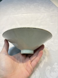 A Chinese qingbai tea bowl with incised floral design, 20th C.